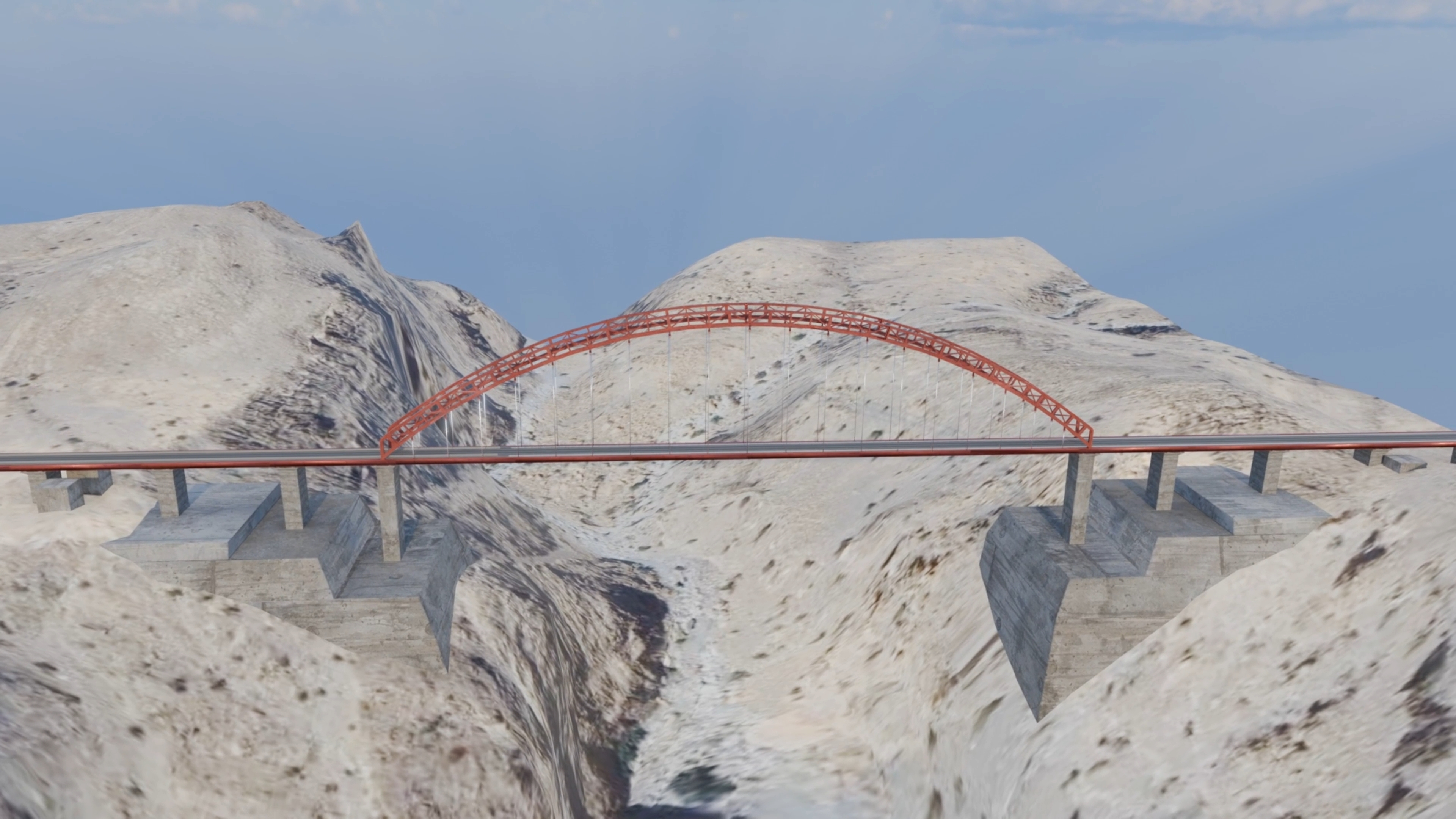 Al-Shahin bridge 3D visualization – hero render